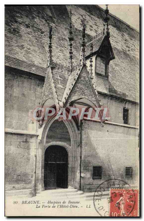 CPA Beaune Hospices de Beaune la porte de l'hotel Dieu 