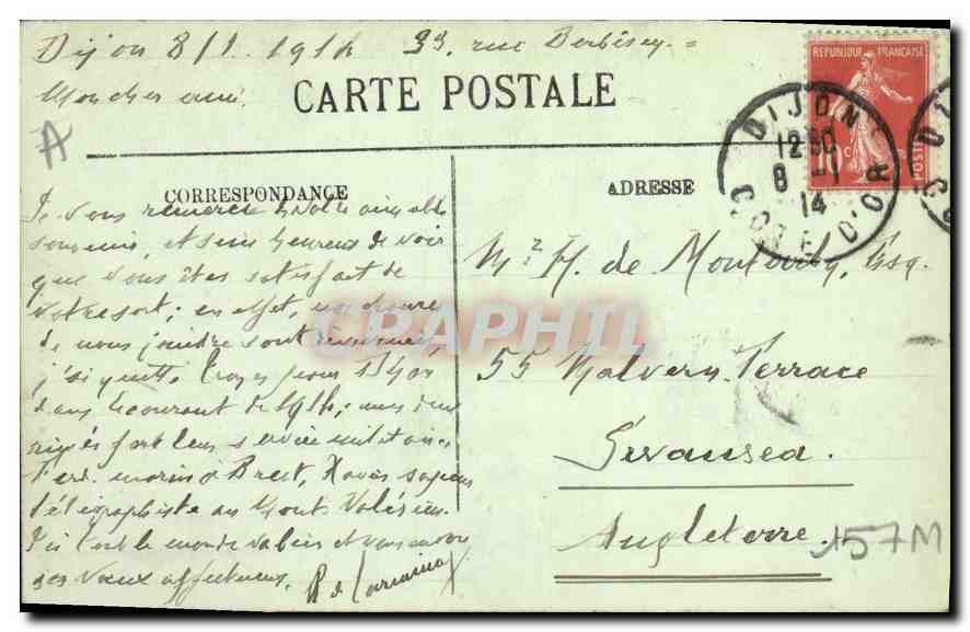 CPA Dijon la maison des Ambassadeurs  — Verso