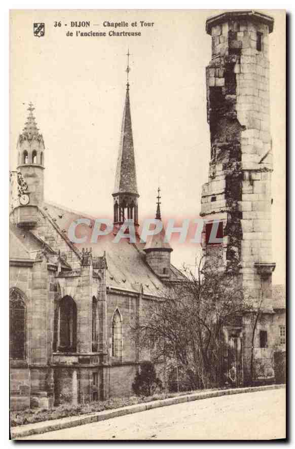 CPA Dijon chapelle et tour de l'ancienne chartreuse 