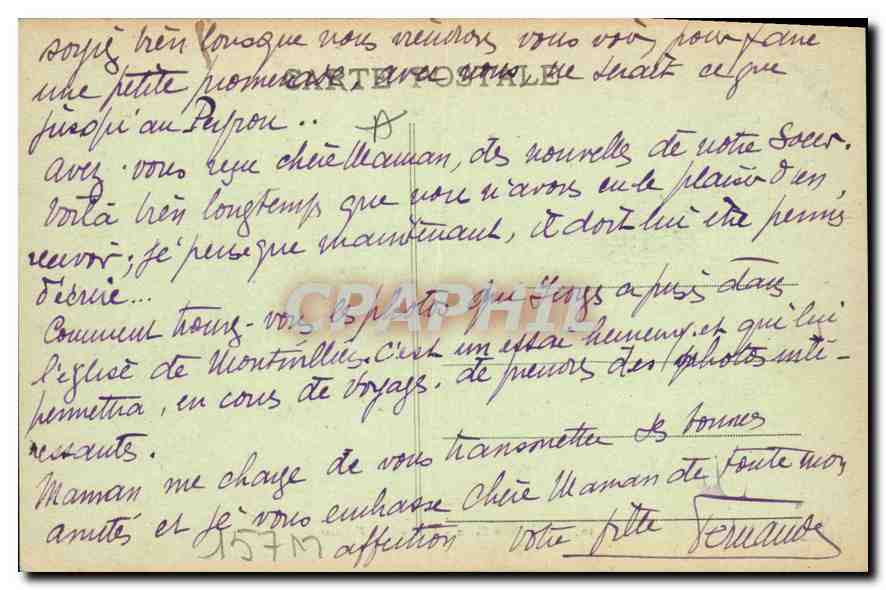 CPA Dijon place d'Armes  — Verso