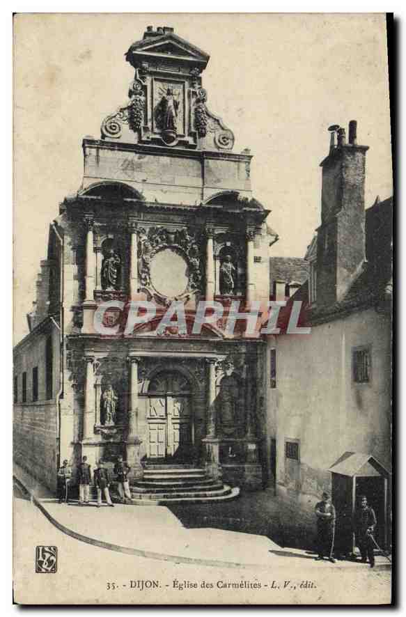 CPA Dijon eglise des Carmelites 