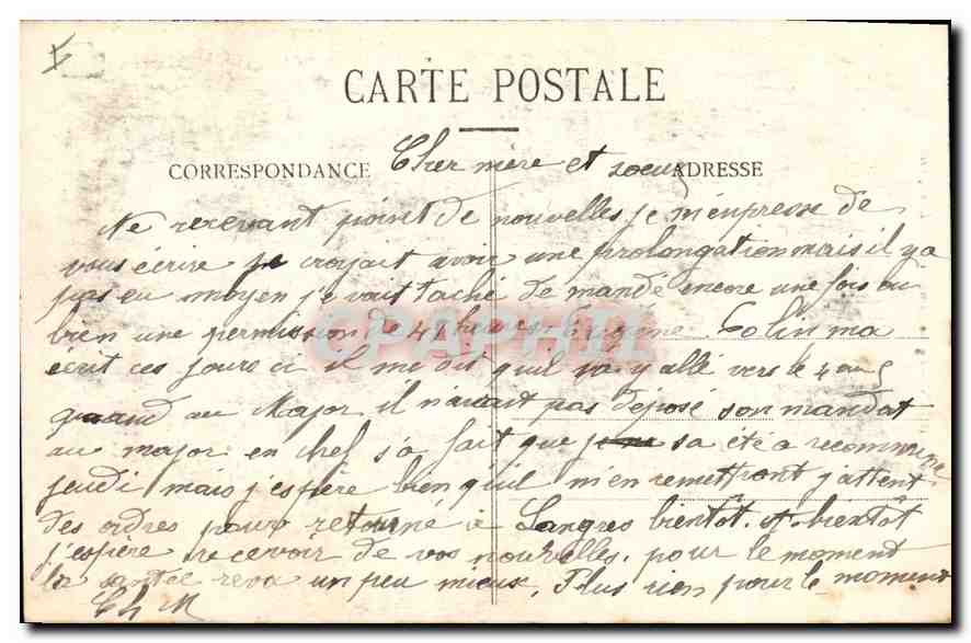 CPA Dijon Eglise Saint Michel  — Rückseite