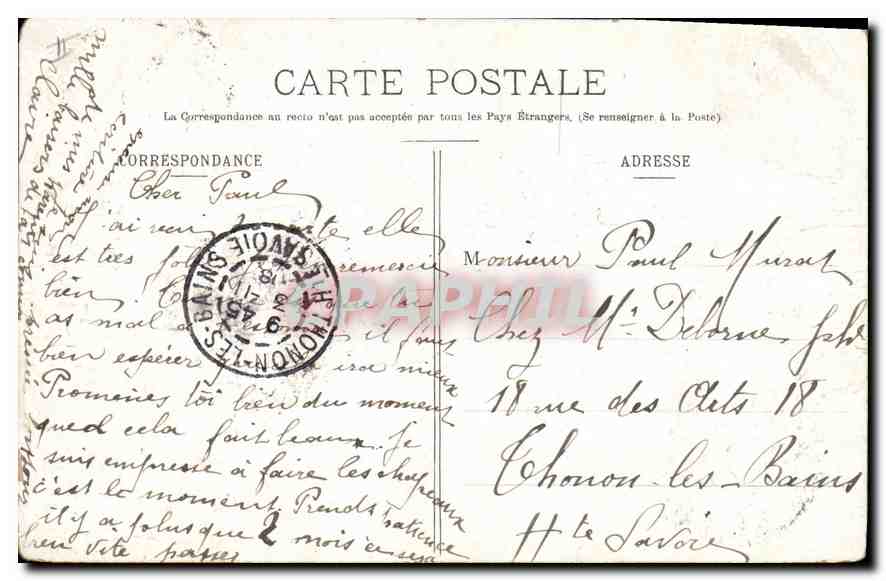 CPA Dijon Hotel de la Cloche  — Rückseite