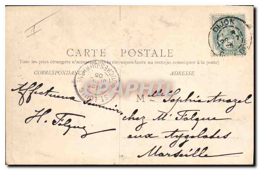 CPA Dijon Eglise Notre Dame  — Verso