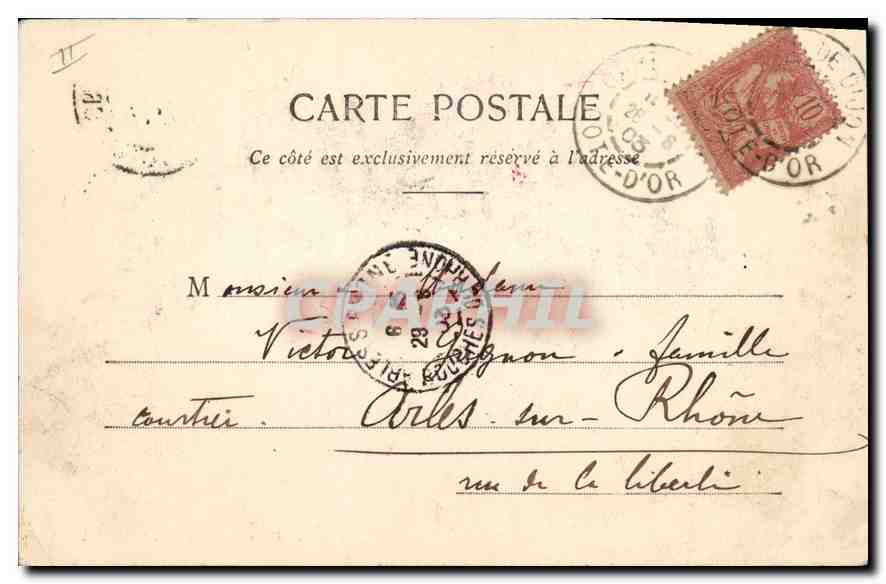 CPA Dijon Hotel de la Cloche  — Rückseite