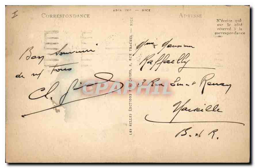 CPA Dijon Entree des Allees du Parc  — Rückseite