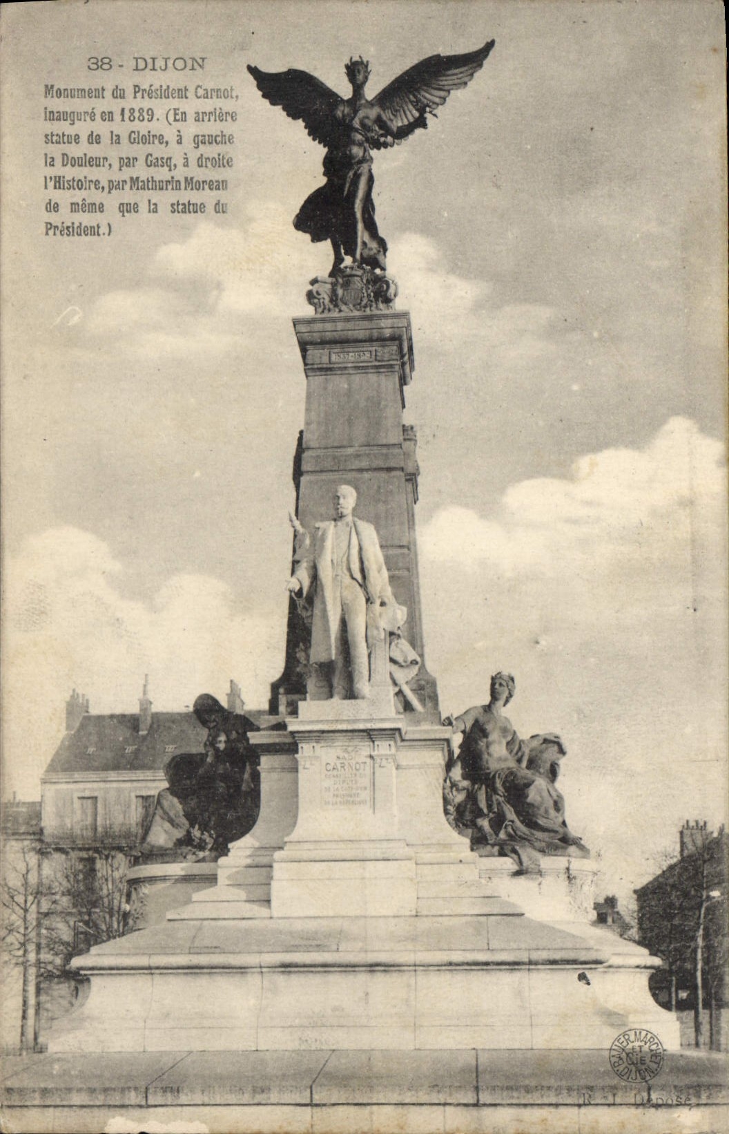 CPA Dijon monument du President  Carnot