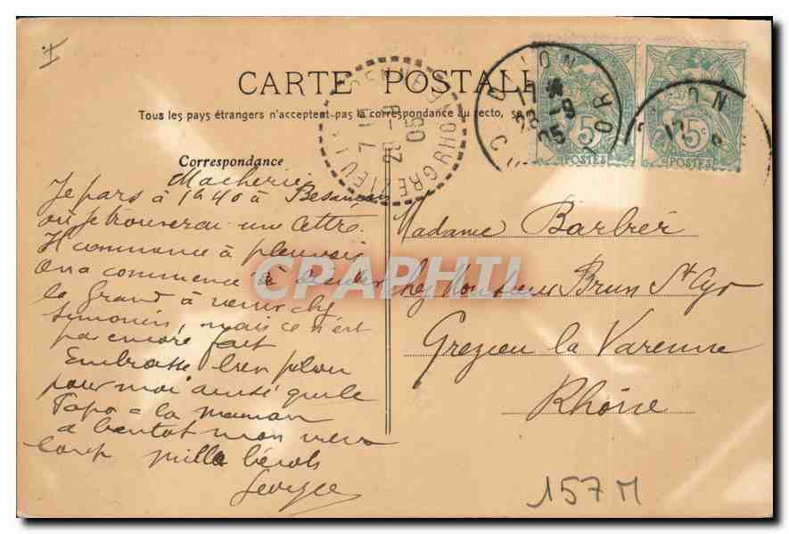 CPA Dijon Place du Peuple Eglise St Pierre  — Verso