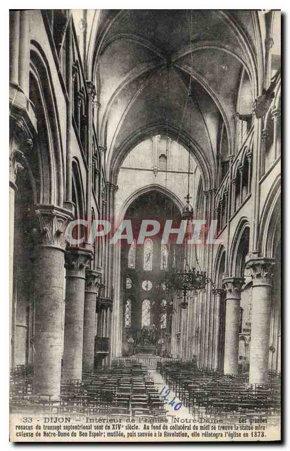 CPA Dijon Interieur de l'Eglise notre Dame 