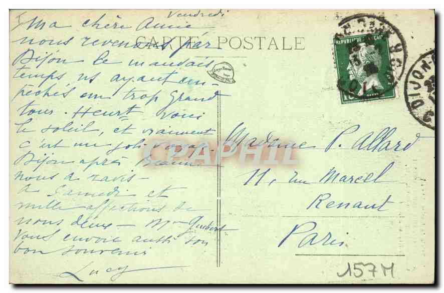 CPA Dijon La Palais de Justice XV siecle  — Verso
