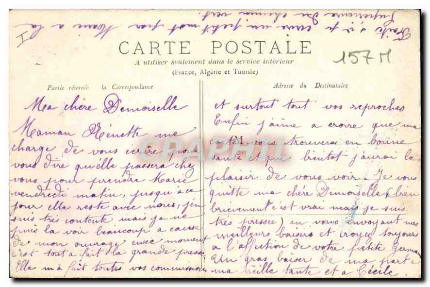 CPA Dijon Saint Bernard  — Rückseite