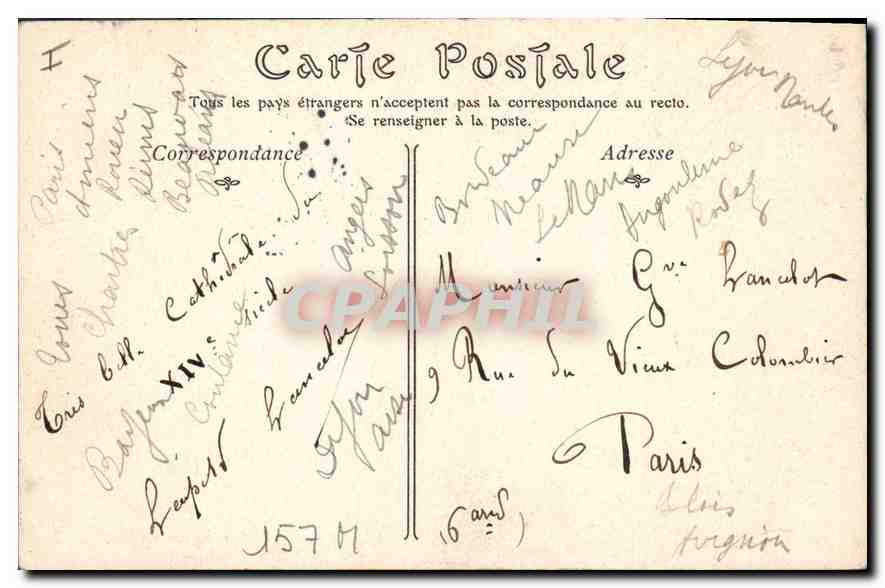 CPA Dijon La Cathedrale Saint Benigne  — Verso