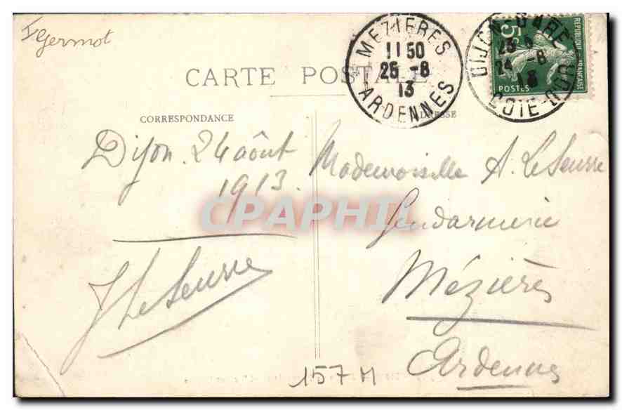 CPA Dijon Jardin de l'Arquebuse l'Ile des Cygnes  — Rückseite
