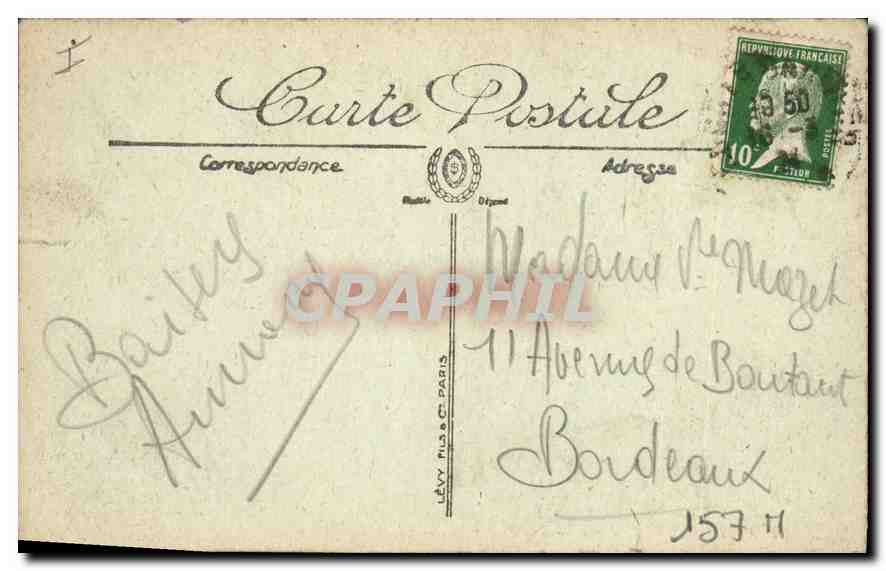 CPA Dijon La Poste  — Rückseite
