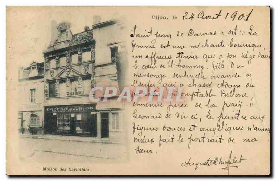 CPA Dijon le Maison des Cariatides 