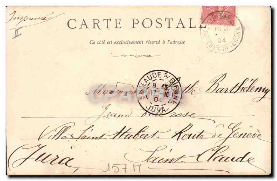 CPA Dijon le Post St Etienne  — Rückseite