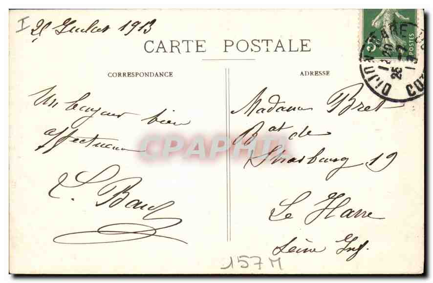 CPA Dijon Square Darcy porte d'entree principale  — Verso