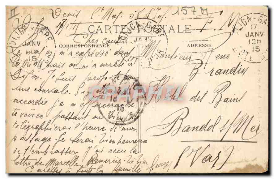 CPA Dijon Maison des Ambassadeurs rue des Forges  — Rückseite