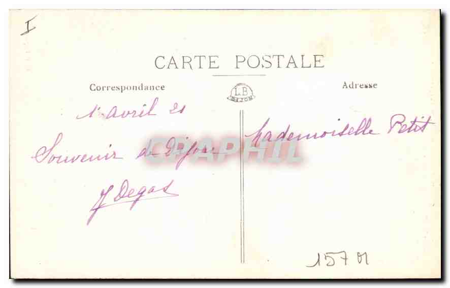 CPA Dijon Eglise Saint Michel  — Verso