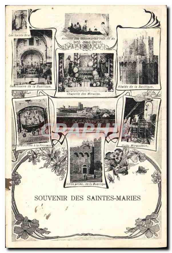 Souvenir des Saintes-Maries — Sanctuaire, chapelle et abside de la basilique — éditeur non visible