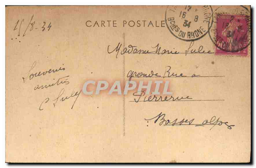 CPA Vue generale de l'Abbaye de Saint Michel de Frogolet et Tours du Calvaire  — Verso