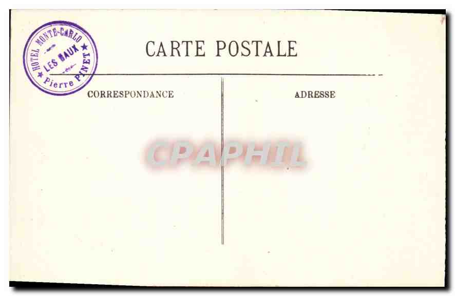 CPA La Provence Les Baux Ancien Hopital et Eglise Saint Blaise  — Verso