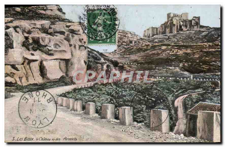 Les Baux, le Château vu des Parcelets — éditeur non visible, n° de série 3