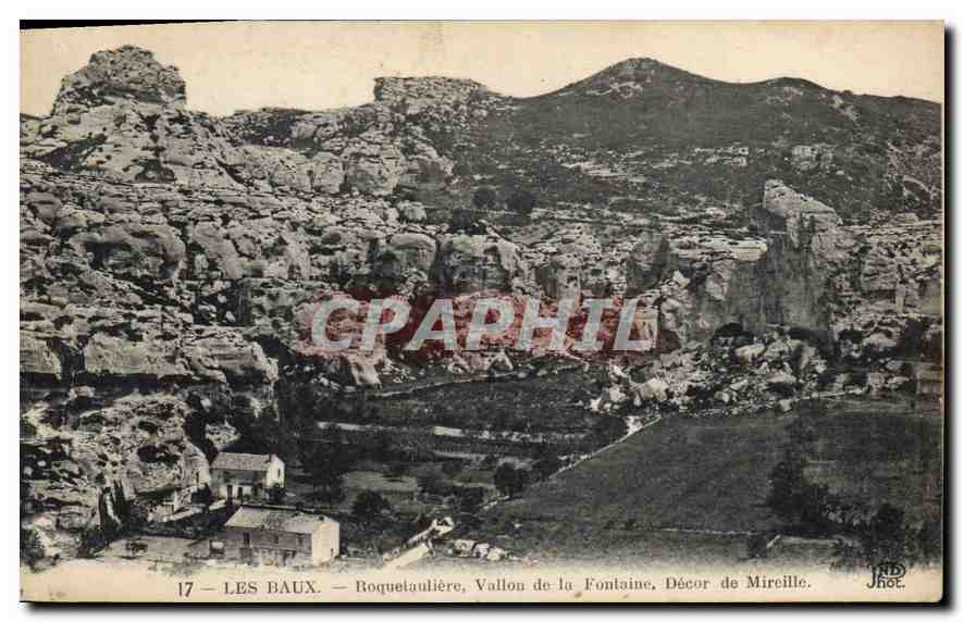 Les Baux — Roquetaulière, Vallon de la Fontaine, Décor de Mireille