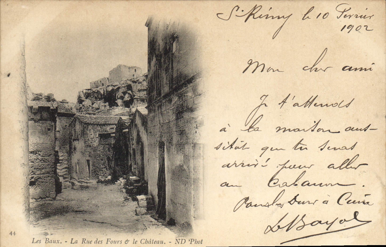 Les Baux - La Rue des Fours & le Château — ND Pbot, n°44
