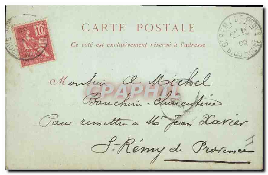 Les Baux - La Rue des Fours & le Château — ND Pbot, n°44 — Verso