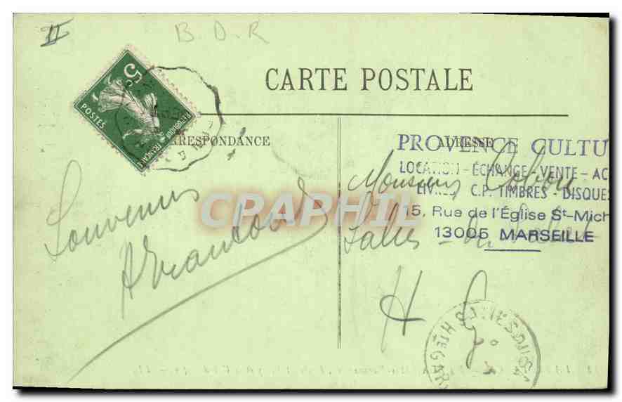 CPA La Provence Les Baux Route St Remy et le Val d'Enfer  — Verso