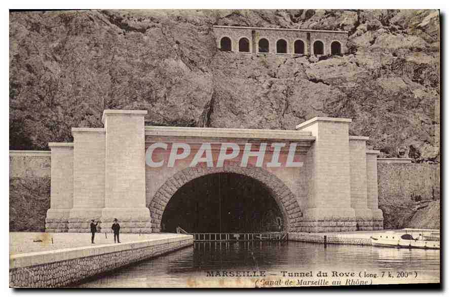 CPA Marseille Tunnel du Rove Canal de Marseille au Rhone 
