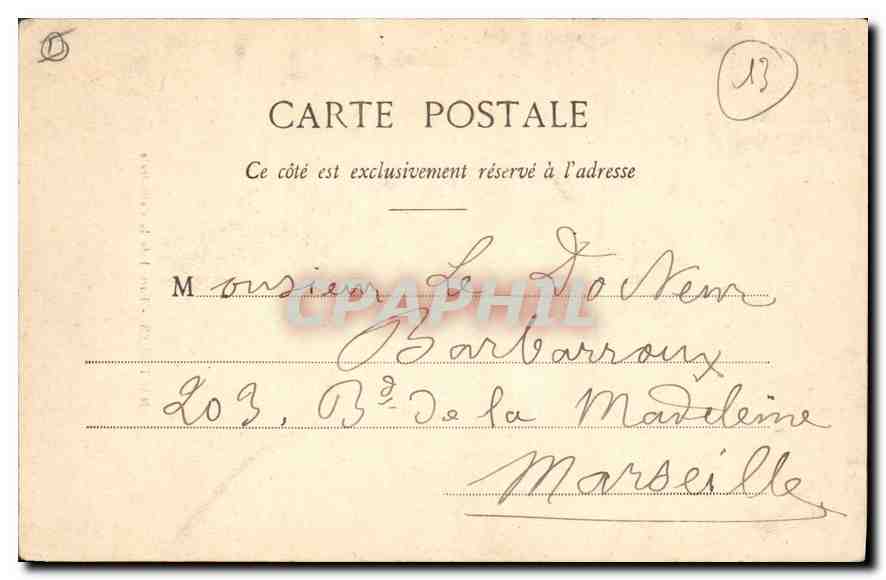 CPA Martigues Portail de la Cathedrale  — Rückseite