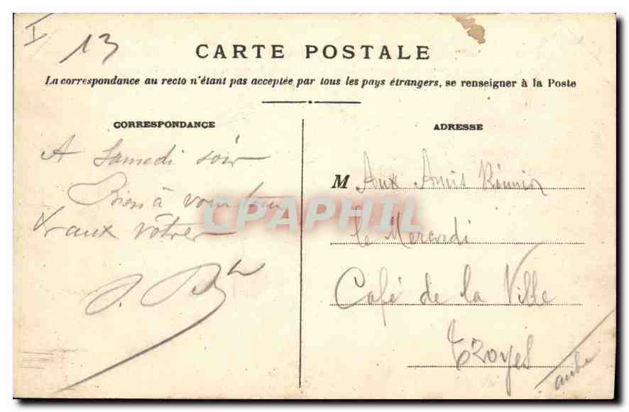CPA Tarascon Chateau dit du Roi Rene cote de la ville  — Rückseite