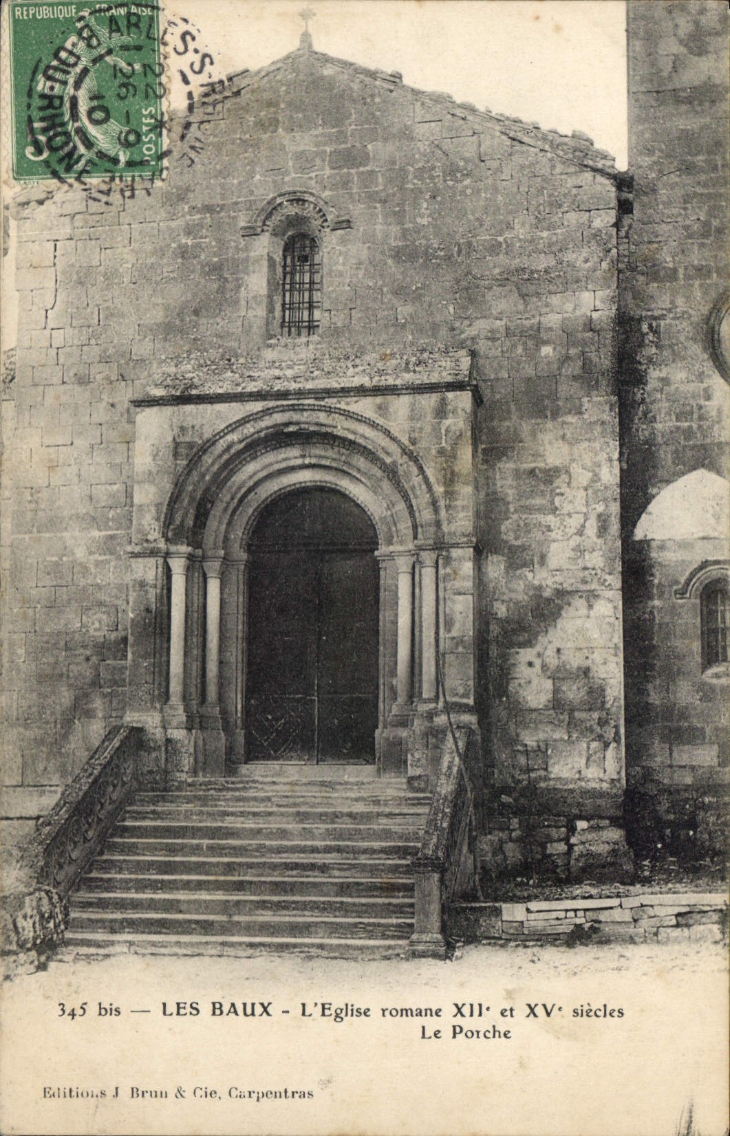 Les Baux - L'Église romane XIIe et XVe siècles — Le Porche — Editions J. Brun & Cie, Carpentras
