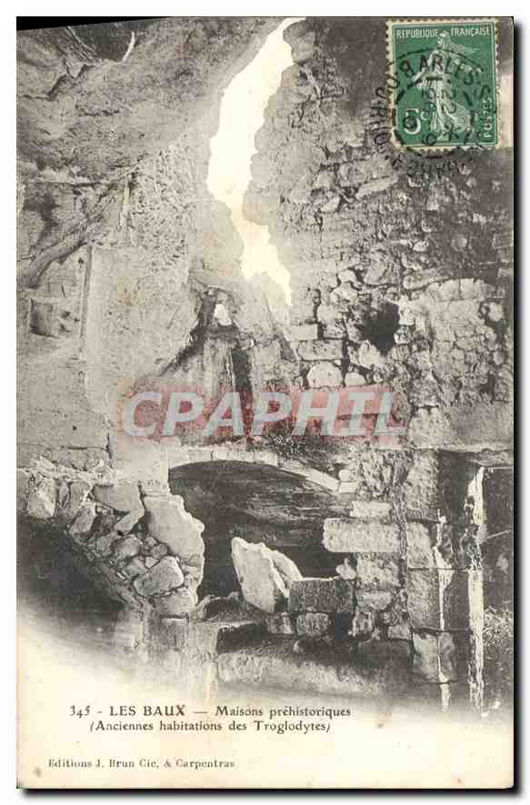 CPA Les Baux Maisons prehistoriques Anciennes habitations des troglodytes