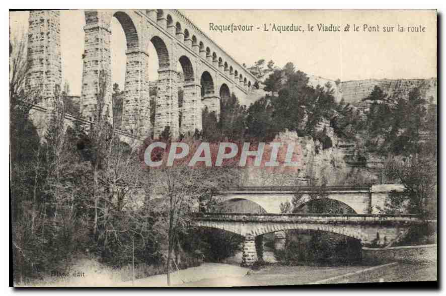 Roquefeuille - L'Aqueduc, le Viaduc et le Pont sur la route — Éditeur Éditeurs Édit