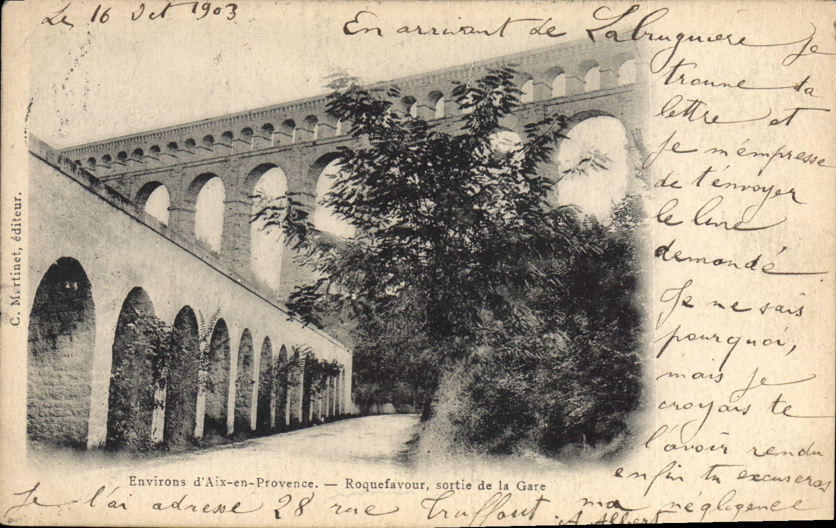 Roquefaivre, Ausgang der Station — Umgebung von Aix-en-Provence — C. Martinet, Verlag