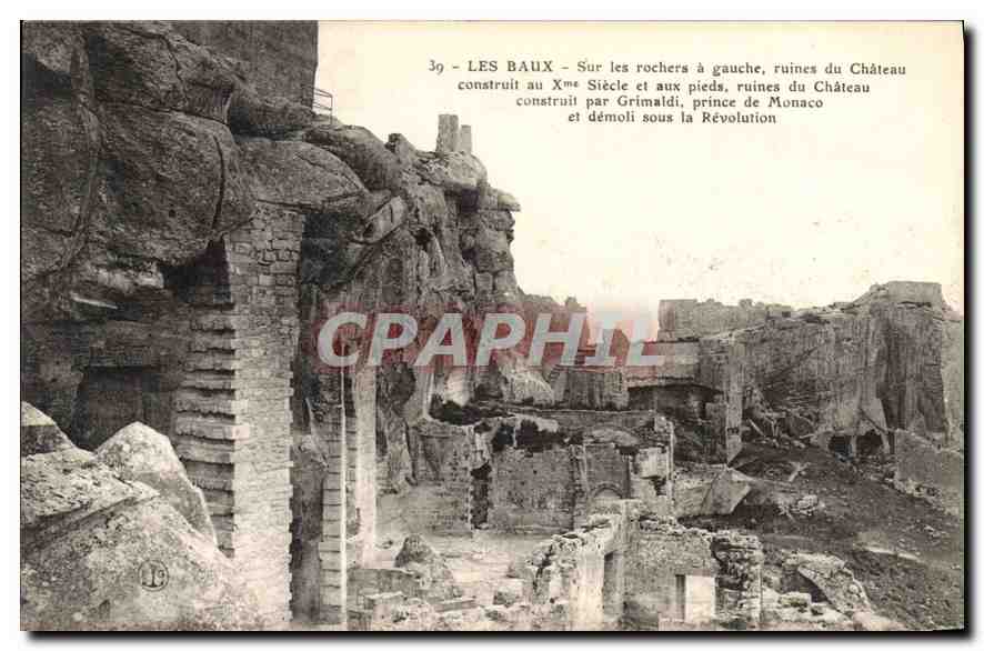 Les Baux - Ruines du château sur les rochers — éditeur non identifié, n° de série 39