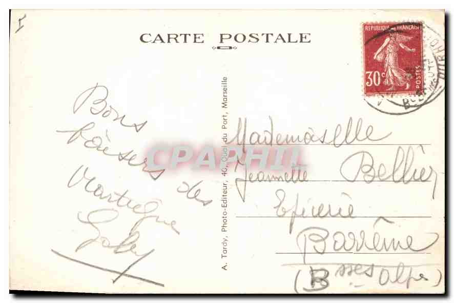 CPA Martigues (La Venise Provencale) Le Coin des Peintres Bateaux — Rückseite
