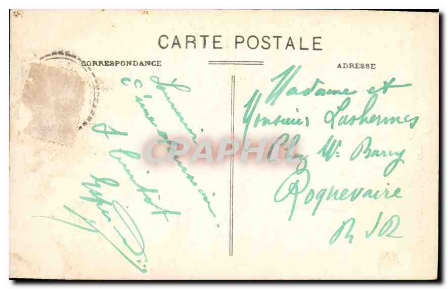 CPA Les Baux l'Eglise St Vicent — Verso