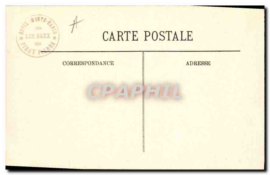 CPA La Provence Les Baux Tour Sarrazine et Sainte Catherine — Rückseite