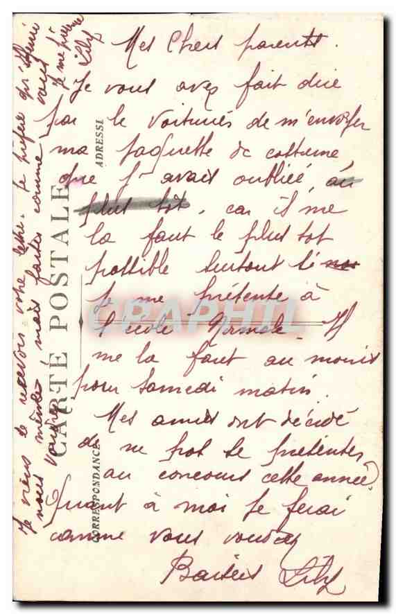 CPA Les Baux Au premier plan a droite restes de l'ancien Hopital a gauche la Tour de Brau salles de  — Verso