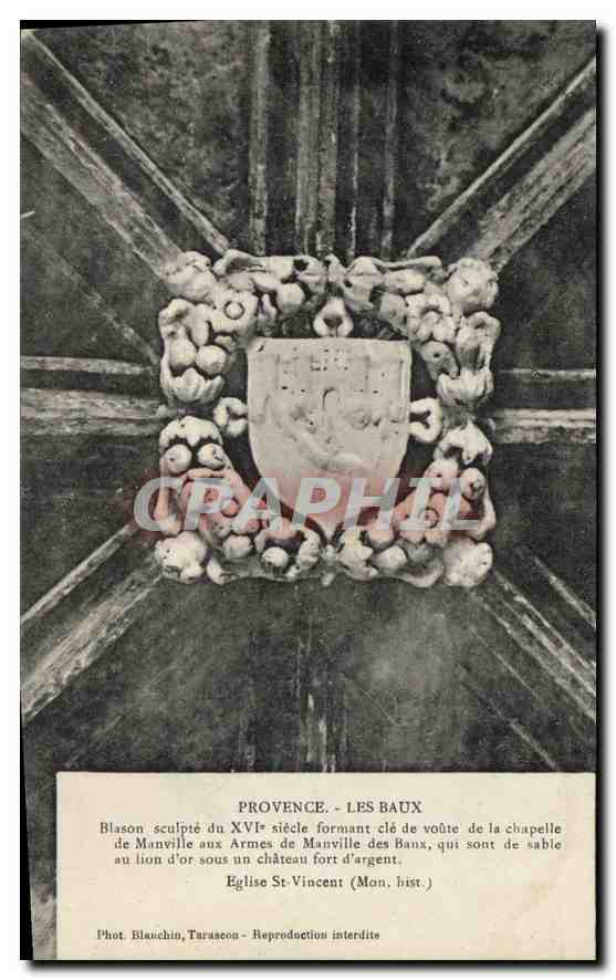 CPA Provence Les Baux Eglise St Vincent (Mon hist)