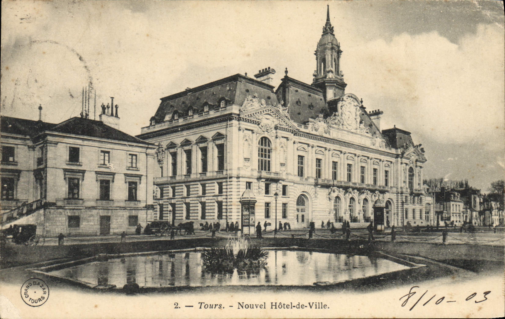 CPA Tours Nouvel Hotel de Ville