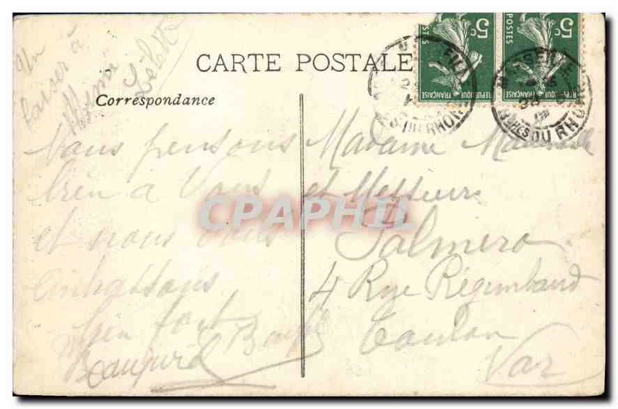 CPA Marseille Palais Longchamp Motif contral — Rückseite
