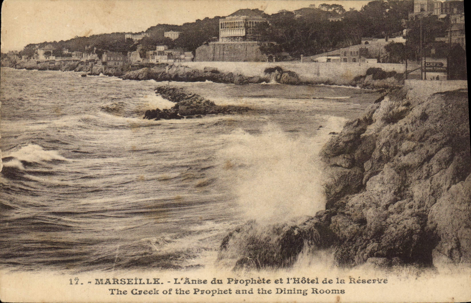 CPA Marseille L'Anse du Prophete et l'Hotel de la Reserve