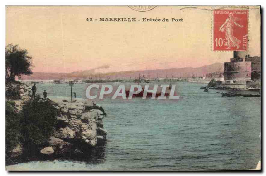 CPA Marseille Entree du Port