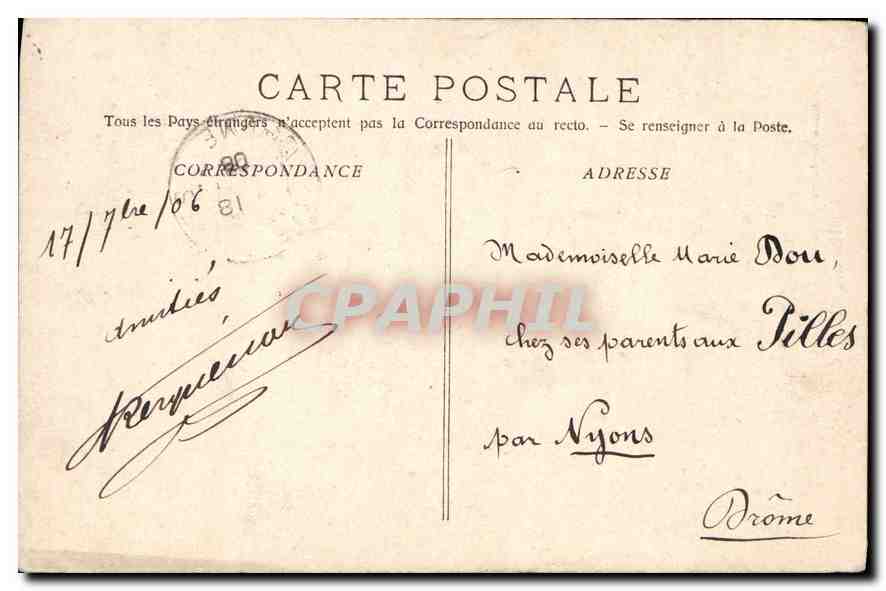 CPA Marseille N D de la Garde — Rückseite