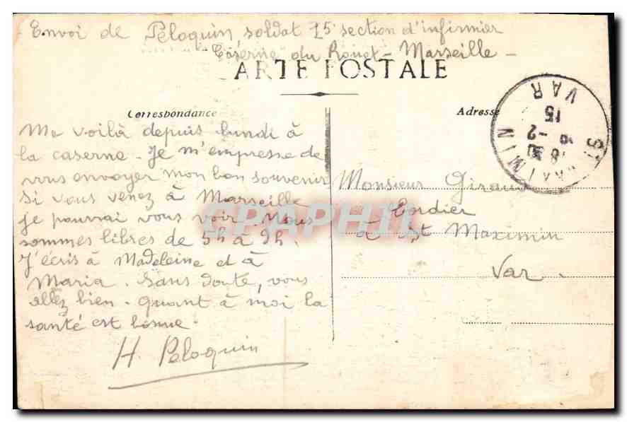 CPA Marseille Vue generale de N D de la Garde — Rückseite